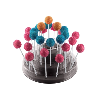 Stojan na cake pops a mini nanuky černý Silikomart